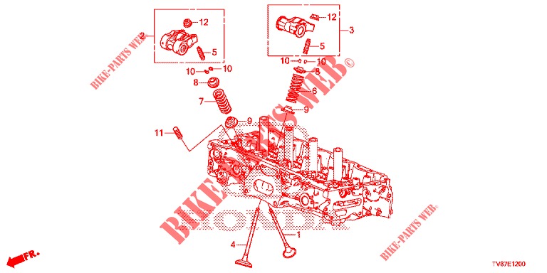 VENTIL/KIPPHEBEL  für Honda CIVIC TYPE R 5 Türen 6 gang-Schaltgetriebe 2016