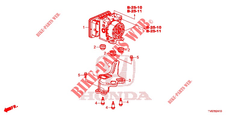 VSA MODULATOR(RH)('00 )  für Honda CIVIC TYPE R 5 Türen 6 gang-Schaltgetriebe 2016