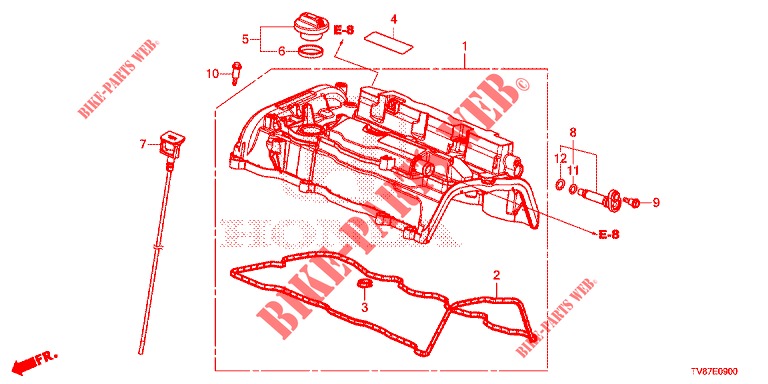 ZYLINDERKOPFDECKEL  für Honda CIVIC TYPE R 5 Türen 6 gang-Schaltgetriebe 2016