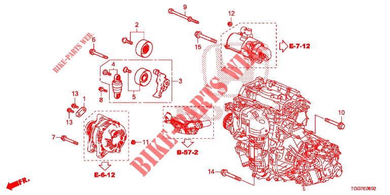 AUTOMATISCHE SPANNVORRICHTUNG (TYPE R) für Honda CIVIC  TYPE R 5 Türen 6 gang-Schaltgetriebe 2017