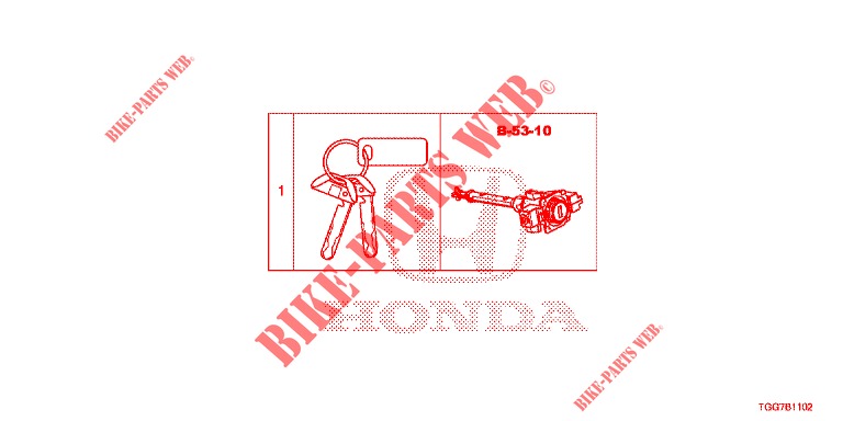 SCHLOSSZYLINDER (INTELLIGENT) für Honda CIVIC  TYPE R 5 Türen 6 gang-Schaltgetriebe 2017