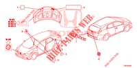 EMBLEME/WARNETIKETTEN  für Honda CIVIC TOURER 1.8 ES 5 Türen 5 gang automatikgetriebe 2014