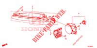 NEBELSCHEINWERFER / TAGESFAHRSCHEINWERFER für Honda CIVIC TOURER 1.8 ES 5 Türen 5 gang automatikgetriebe 2014