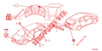 EMBLEME/WARNETIKETTEN  für Honda CIVIC TOURER 1.8 SE 5 Türen 5 gang automatikgetriebe 2014