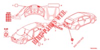 EMBLEME/WARNETIKETTEN  für Honda CIVIC TOURER 1.8 ES 5 Türen 5 gang automatikgetriebe 2015