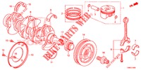 KURBELWELLE/KOLBEN  für Honda CIVIC TOURER 1.8 ES 5 Türen 5 gang automatikgetriebe 2015