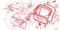 HECKKLAPPENPLATTE(2D)  für Honda CIVIC TOURER 1.8 LIFESTYLE 5 Türen 6 gang-Schaltgetriebe 2014