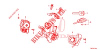 SCHLIESSZYLINDER KOMPONENTEN  für Honda CIVIC TOURER 1.8 LIFESTYLE 5 Türen 6 gang-Schaltgetriebe 2014