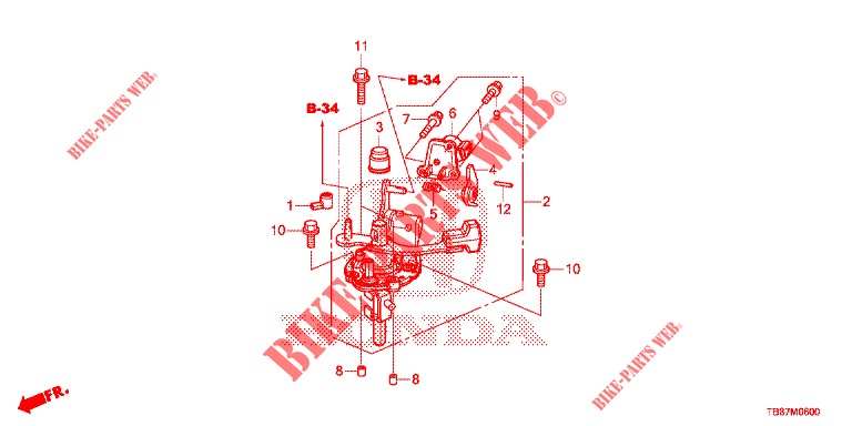 SCHALTHEBEL(MT)  für Honda CIVIC TOURER 1.8 LIFESTYLE 5 Türen 6 gang-Schaltgetriebe 2014