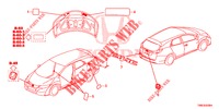 EMBLEME/WARNETIKETTEN  für Honda CIVIC TOURER 1.8 EX 5 Türen 6 gang-Schaltgetriebe 2015