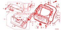 HECKKLAPPENPLATTE(2D)  für Honda CIVIC TOURER 1.8 SE 5 Türen 6 gang-Schaltgetriebe 2015