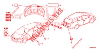 EMBLEME/WARNETIKETTEN  für Honda CIVIC TOURER 1.8 ES 5 Türen 6 gang-Schaltgetriebe 2016