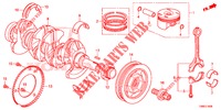 KURBELWELLE/KOLBEN  für Honda CIVIC TOURER 1.8 ES 5 Türen 6 gang-Schaltgetriebe 2016