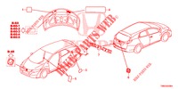 EMBLEME/WARNETIKETTEN  für Honda CIVIC TOURER 1.8 EX 5 Türen 6 gang-Schaltgetriebe 2016