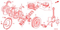KURBELWELLE/KOLBEN  für Honda CIVIC TOURER 1.8 EXGT 5 Türen 6 gang-Schaltgetriebe 2016