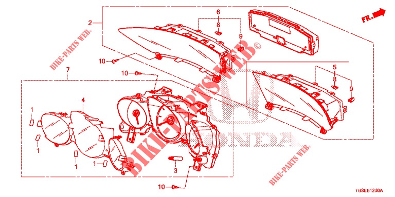DREHZAHLMESSER  für Honda CIVIC TOURER 1.8 EXGT 5 Türen 6 gang-Schaltgetriebe 2016