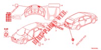 EMBLEME/WARNETIKETTEN  für Honda CIVIC TOURER 1.8 SE 5 Türen 6 gang-Schaltgetriebe 2016