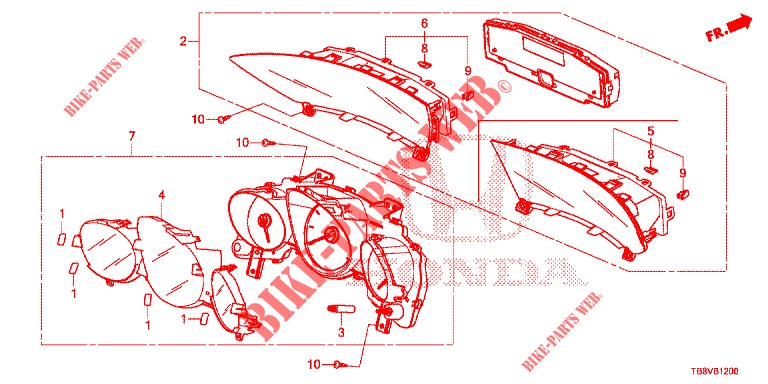 DREHZAHLMESSER  für Honda CIVIC TOURER 1.8 SE 5 Türen 6 gang-Schaltgetriebe 2017