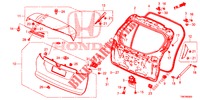HECKKLAPPENPLATTE(2D)  für Honda CIVIC TOURER DIESEL 1.6 ES 5 Türen 6 gang-Schaltgetriebe 2014