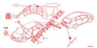 EMBLEME/WARNETIKETTEN  für Honda CIVIC TOURER DIESEL 1.6 LIFESTYLE 5 Türen 6 gang-Schaltgetriebe 2014