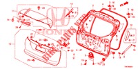 HECKKLAPPENPLATTE(2D)  für Honda CIVIC TOURER DIESEL 1.6 LIFESTYLE 5 Türen 6 gang-Schaltgetriebe 2014