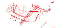 HINTERER STOSSFAENGER  für Honda CIVIC TOURER DIESEL 1.6 LIFESTYLE 5 Türen 6 gang-Schaltgetriebe 2014
