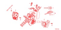 SCHLIESSZYLINDER KOMPONENTEN  für Honda CIVIC TOURER DIESEL 1.6 LIFESTYLE 5 Türen 6 gang-Schaltgetriebe 2014