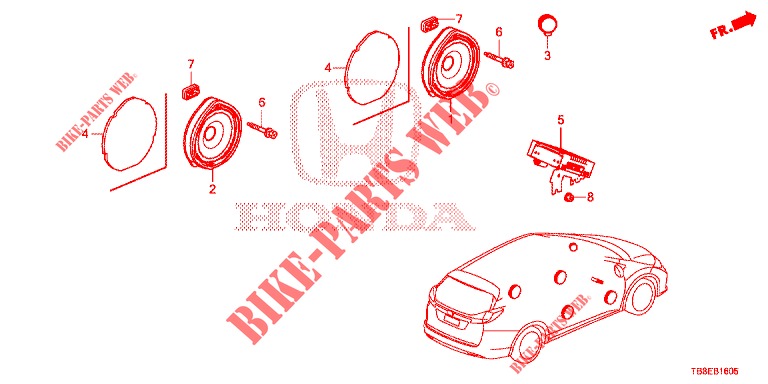 ANTENNE/LAUTSPRECHER  für Honda CIVIC TOURER DIESEL 1.6 ES 5 Türen 6 gang-Schaltgetriebe 2015