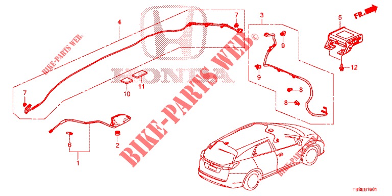 ANTENNE/LAUTSPRECHER (RH) für Honda CIVIC TOURER DIESEL 1.6 ES 5 Türen 6 gang-Schaltgetriebe 2015