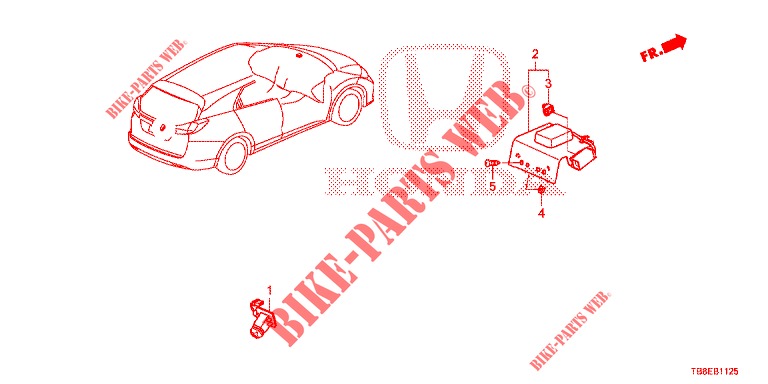 GPS/KAMERA ANTENNE RÜCKANSICHT für Honda CIVIC TOURER DIESEL 1.6 ES 5 Türen 6 gang-Schaltgetriebe 2015