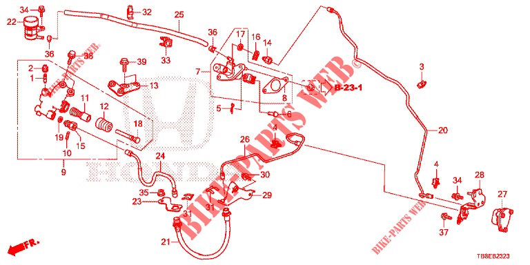 HAUPTKUPPLUNGSZYLINDER (RH) (DIESEL) für Honda CIVIC TOURER DIESEL 1.6 ES 5 Türen 6 gang-Schaltgetriebe 2015