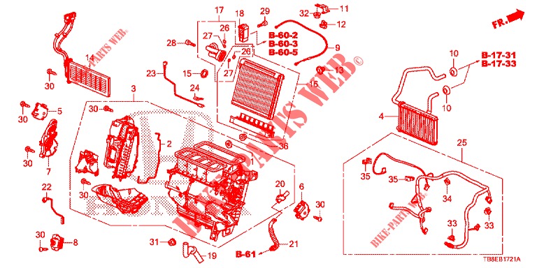 HEIZUNGSEINHEIT (RH) für Honda CIVIC TOURER DIESEL 1.6 ES 5 Türen 6 gang-Schaltgetriebe 2015