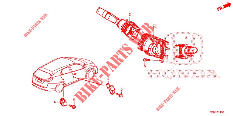 KOMBISCHALTER  für Honda CIVIC TOURER DIESEL 1.6 ES 5 Türen 6 gang-Schaltgetriebe 2015