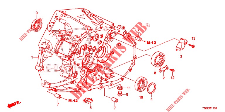 KUPPLUNGSGEHAEUSE (DIESEL) für Honda CIVIC TOURER DIESEL 1.6 ES 5 Türen 6 gang-Schaltgetriebe 2015