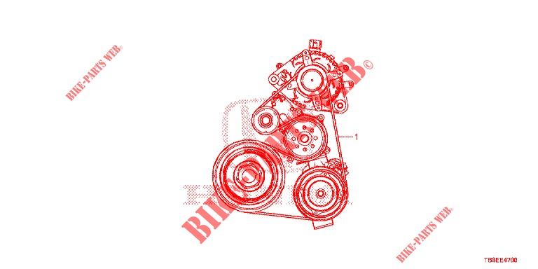 LICHTMASCHINENRIEMEN (DIESEL) für Honda CIVIC TOURER DIESEL 1.6 ES 5 Türen 6 gang-Schaltgetriebe 2015