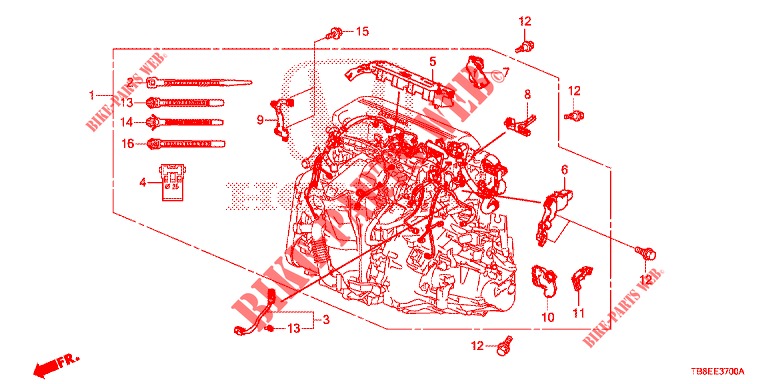 MOTORKABELBAUM (DIESEL) für Honda CIVIC TOURER DIESEL 1.6 ES 5 Türen 6 gang-Schaltgetriebe 2015