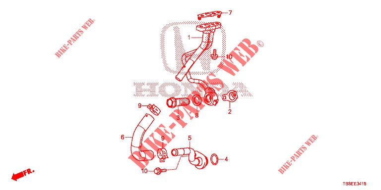 ÖLROHR DES TURBOLADERS (DIESEL) für Honda CIVIC TOURER DIESEL 1.6 ES 5 Türen 6 gang-Schaltgetriebe 2015