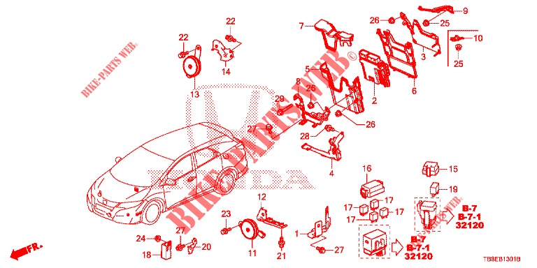STEUERGERAT (COMPARTIMENT MOTEUR) (1) (DIESEL) für Honda CIVIC TOURER DIESEL 1.6 ES 5 Türen 6 gang-Schaltgetriebe 2015