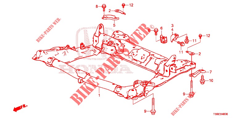 VORDERER HILFSRAHMEN  für Honda CIVIC TOURER DIESEL 1.6 ES 5 Türen 6 gang-Schaltgetriebe 2015