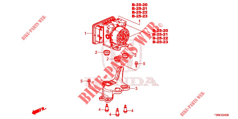 VSA MODULATOR(RH)('00 )  für Honda CIVIC TOURER DIESEL 1.6 ES 5 Türen 6 gang-Schaltgetriebe 2015