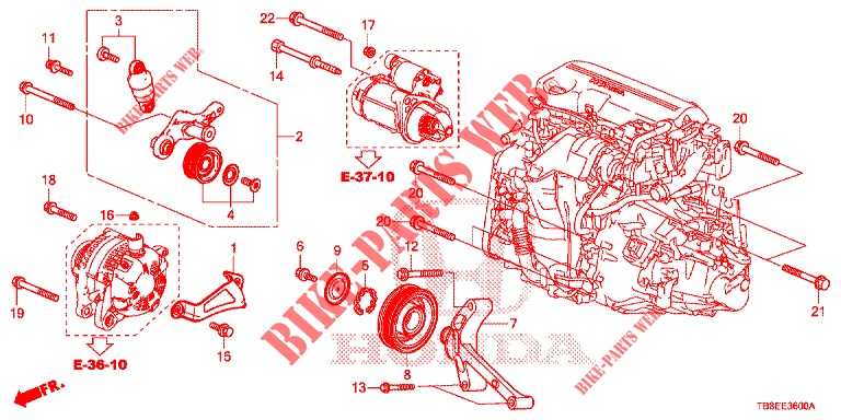 AUTOMATISCHE SPANNVORRICHTUNG (DIESEL) für Honda CIVIC TOURER DIESEL 1.6 EX 5 Türen 6 gang-Schaltgetriebe 2015