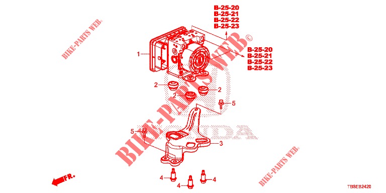 VSA MODULATOR(RH)('00 )  für Honda CIVIC TOURER DIESEL 1.6 EX 5 Türen 6 gang-Schaltgetriebe 2015