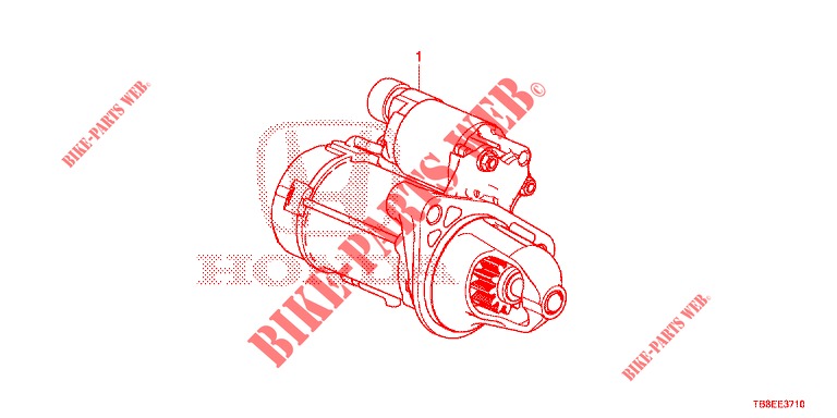 ANLASSER (DIESEL) (DENSO) für Honda CIVIC TOURER DIESEL 1.6 EXGT 5 Türen 6 gang-Schaltgetriebe 2015