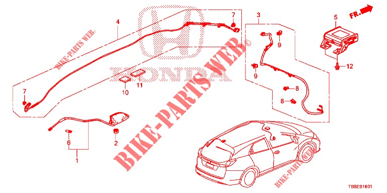 ANTENNE/LAUTSPRECHER (RH) für Honda CIVIC TOURER DIESEL 1.6 EXGT 5 Türen 6 gang-Schaltgetriebe 2015