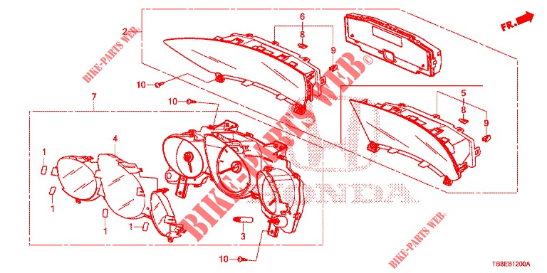 DREHZAHLMESSER  für Honda CIVIC TOURER DIESEL 1.6 EXGT 5 Türen 6 gang-Schaltgetriebe 2015