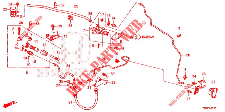 HAUPTKUPPLUNGSZYLINDER (RH) (DIESEL) für Honda CIVIC TOURER DIESEL 1.6 EXGT 5 Türen 6 gang-Schaltgetriebe 2015