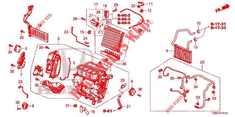 HEIZUNGSEINHEIT (RH) für Honda CIVIC TOURER DIESEL 1.6 EXGT 5 Türen 6 gang-Schaltgetriebe 2015
