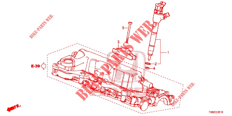 KRAFTSTOFFEINSPRITZUNG (DIESEL) für Honda CIVIC TOURER DIESEL 1.6 EXGT 5 Türen 6 gang-Schaltgetriebe 2015
