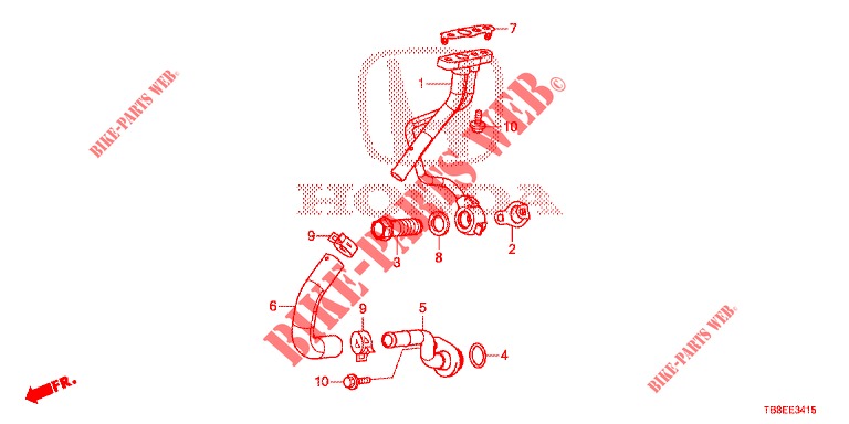 ÖLROHR DES TURBOLADERS (DIESEL) für Honda CIVIC TOURER DIESEL 1.6 EXGT 5 Türen 6 gang-Schaltgetriebe 2015