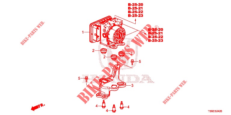 VSA MODULATOR(RH)('00 )  für Honda CIVIC TOURER DIESEL 1.6 EXGT 5 Türen 6 gang-Schaltgetriebe 2015